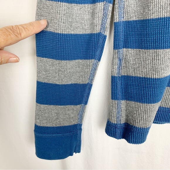 Hanna Andersson Waffle Knit Thermal Shirt Blue Gray L/S size 160 (14-16) - Picture 4 of 6